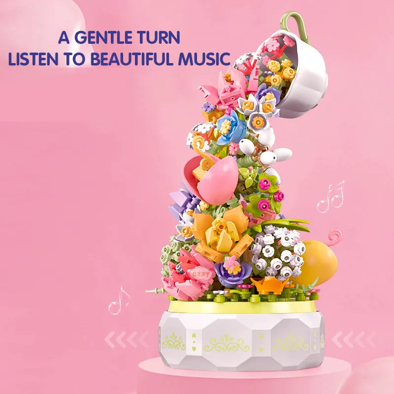 Flower Cup Music Box Building Block