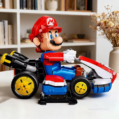 Mario Racing Cart Building Blocks 1972pcs Educational DIY Bricks Toy Set