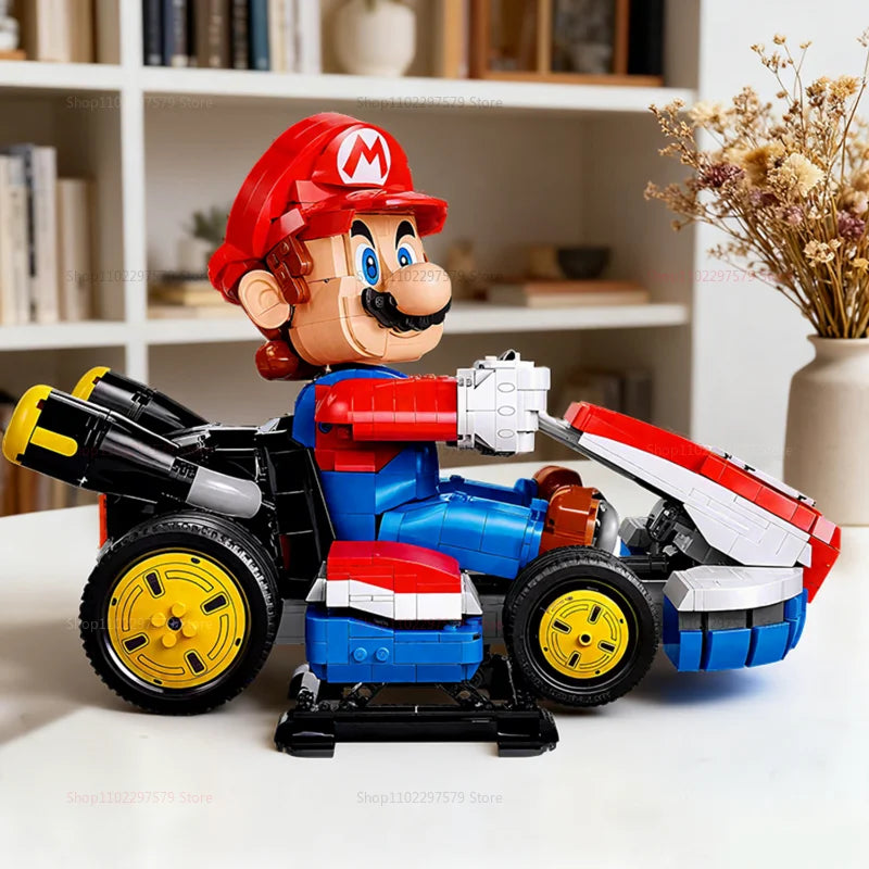 Mario Racing Cart Building Blocks 1972pcs Educational DIY Bricks Toy Set