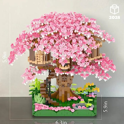 Cherry Blossoms Tree House Building Blocks