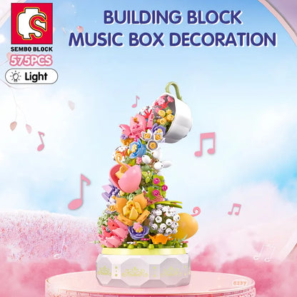 Flower Cup Music Box Building Block
