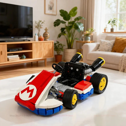 Mario Racing Cart Building Blocks 1972pcs Educational DIY Bricks Toy Set