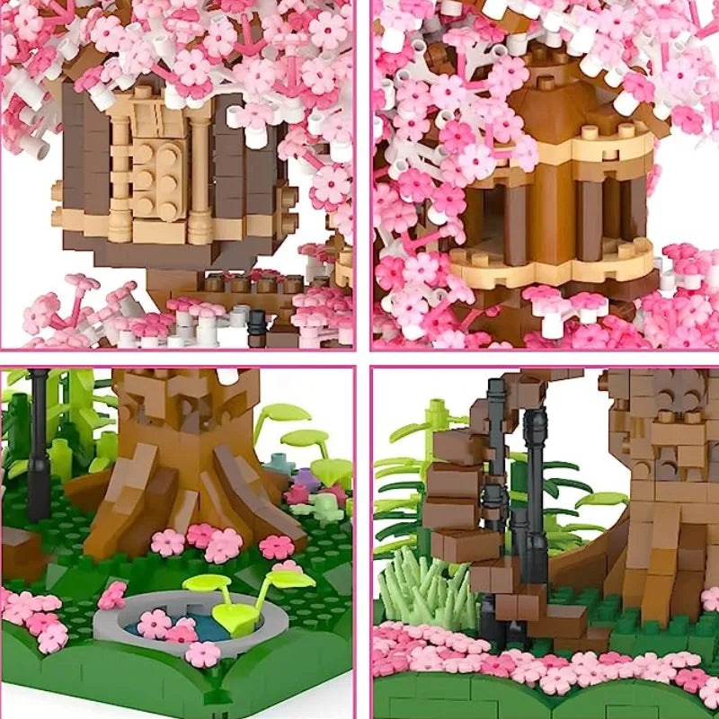 Cherry Blossoms Tree House Building Blocks