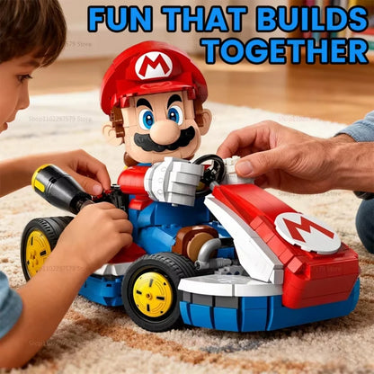 Mario Racing Cart Building Blocks 1972pcs Educational DIY Bricks Toy Set