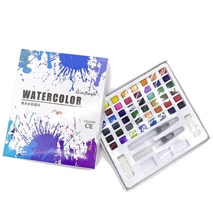 90 Colors Watercolor Pallete Box