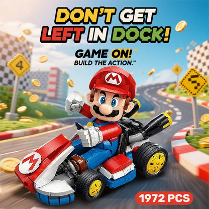 Mario Racing Cart Building Blocks 1972pcs Educational DIY Bricks Toy Set
