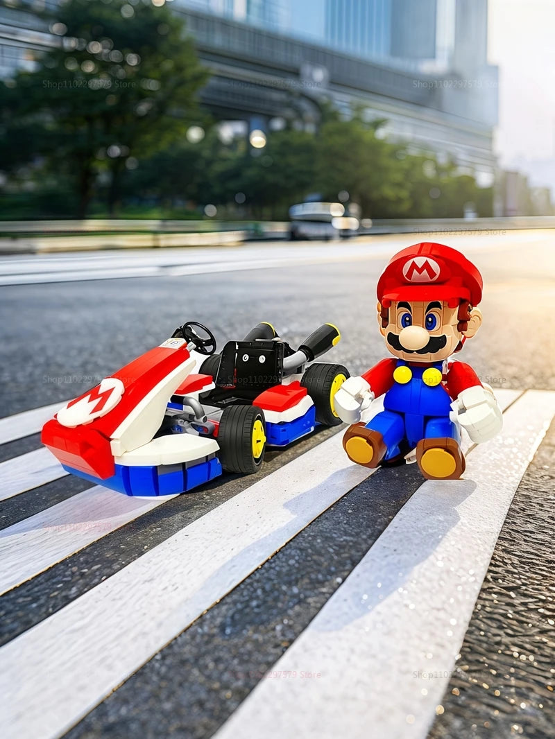 Mario Racing Cart Building Blocks 1972pcs Educational DIY Bricks Toy Set