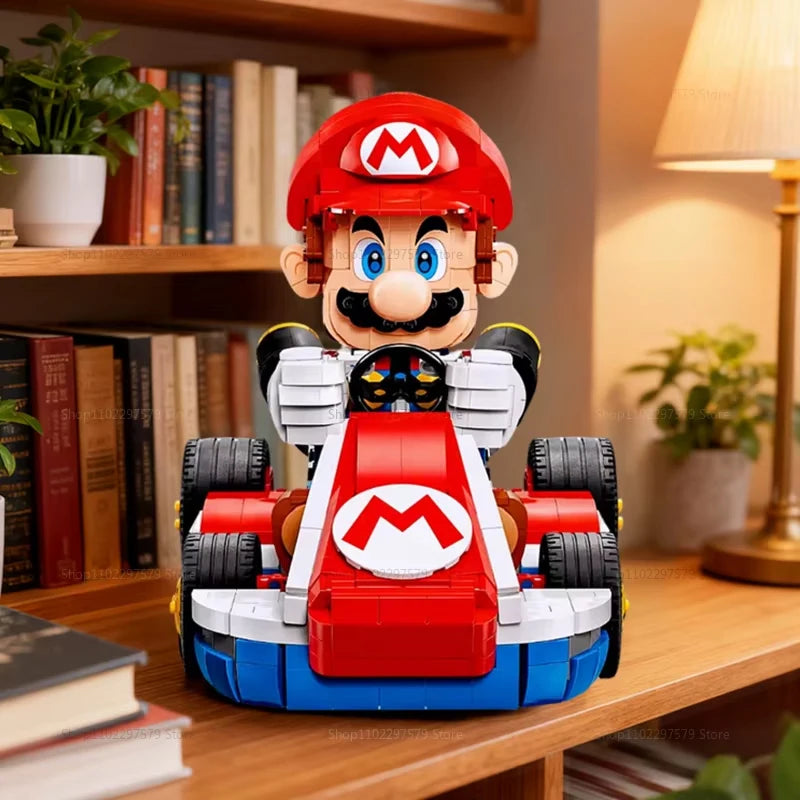 Mario Racing Cart Building Blocks 1972pcs Educational DIY Bricks Toy Set