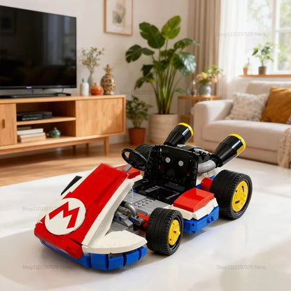 Mario Racing Cart Building Blocks 1972pcs Educational DIY Bricks Toy Set